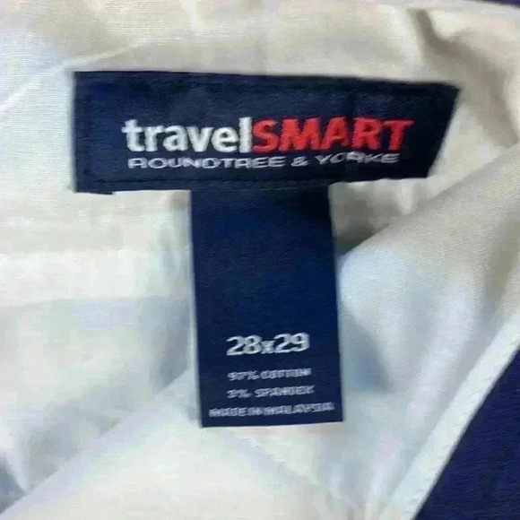 Round Tree and Yorke khaki Travel Smart men’s work pants straight fit stretch - Picture 3 of 9